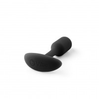 Анальна пробка із зміщеним центром ваги, S, B-vibe Snug Plug 1 чорна, 8.6 х 2.2 см