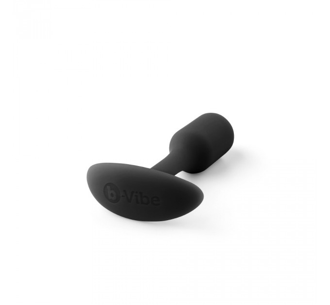Анальная пробка со смещенным центром тяжести, S, B-vibe Snug Plug 1 черная, 8.6 х 2.2 см