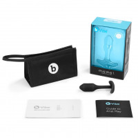 Анальна пробка із зміщеним центром ваги, S, B-vibe Snug Plug 1 чорна, 8.6 х 2.2 см