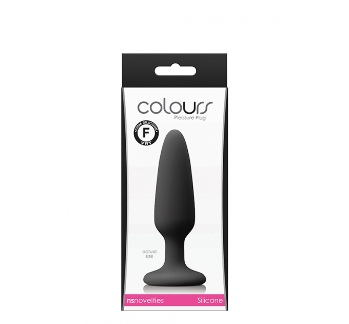 Анальная пробка силикон NS Novelties COLOURS PLEASURES SMALL PLUG BLACK