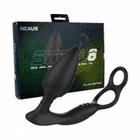 Анальная вибропробка Nexus SIMUL8 Plug Edition с двойным эрекционным кольцом