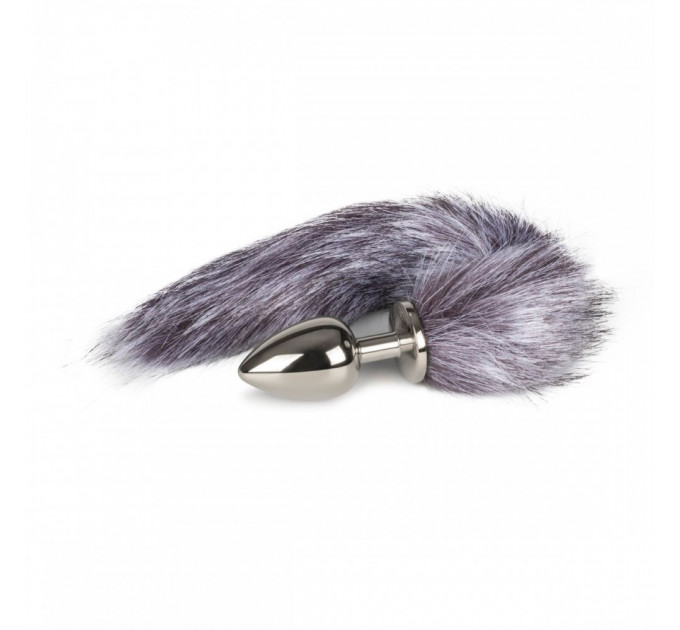 Анальная пробка метал с хвостиком Fox Tail Plug Easy Toys, Размер L