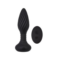 Анальная пробка с шариками на пульте Chisa Frisky Beaded Plug, черный