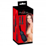 Анальный душ с насадками Bad Kitty Intimate Shower, 3 насадки, черный