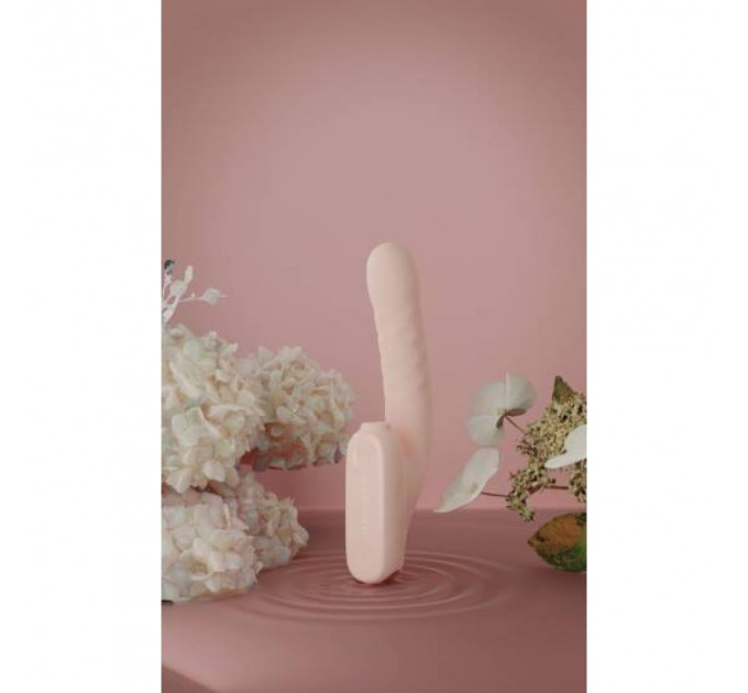 Бесконтактный вибратор-стимулятор c фрикциями Qingnan No.7 Thrusting with Suction Flesh Pink