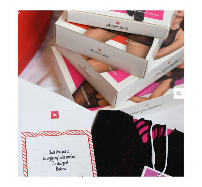 Боди с полупрозрачными вставками Chic Amoria Obsessive, черное, XS/S
