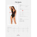 Боди с полупрозрачными вставками Chic Amoria Obsessive, черное, XS/S