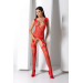 Бодистокинг ажурный с открытым доступом Passion BS099 red