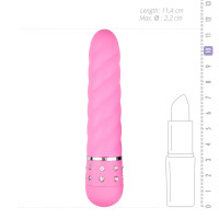 Вибратор рельефный Love Diamond Vibrator розовый, 11.4 см