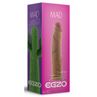 Фалоімітатор реалістичний EGZO MAD Ciberskin Assertive Lover на присосці, тілесний