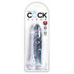 Фаллоимитатор реалистичный на присоске King Cock прозрачный