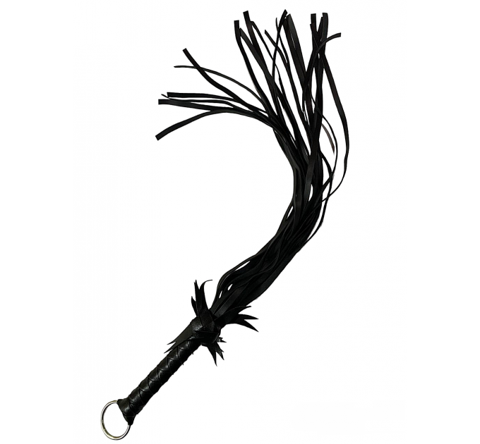 Флоггер с цветком DS Fetish Flogger L with flower, черный
