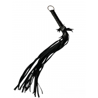 Флогер з квіткою DS Fetish Flogger L with flower, чорний