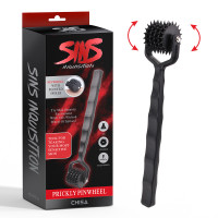 Колесо Вартенберга з 5 коліщатками Chisa Sins Inquisitio Prickly Pinwheel, чорне