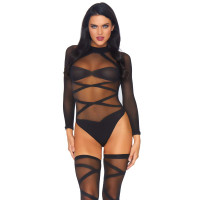 Боди с чулками Leg Avenue, черный, размер One Size