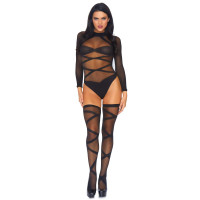 Боди с чулками Leg Avenue, черный, размер One Size