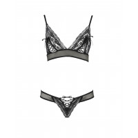Комплект белья кружевной S/M чорний ERZA SET - Passion