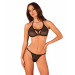 Комплект белья в сеточку с декоративным лифом Obsessive Celia Noir черный, XS/S