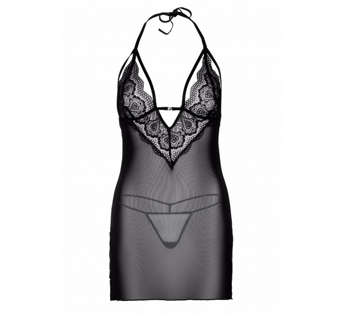 Комплект пеньюар + стринги Daring Intimates, черный, S/M