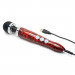 Масажер-мікрофон Doxy Die Cast 3R Wand Vibrator Rose Pattern, червоний, з трояндами.