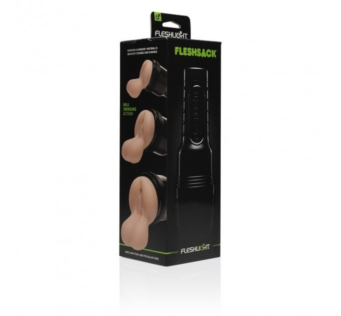 Мастурбатор анус с мошонкой, из киберкожи Fleshlight Light FleshSack, бежевый