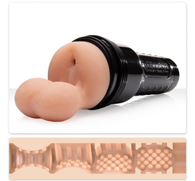 Мастурбатор анус с мошонкой, из киберкожи Fleshlight Light FleshSack, бежевый