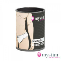 Мастурбатор нереалістичний Mystim MasturbaTIN Ribbed Ricky, білий