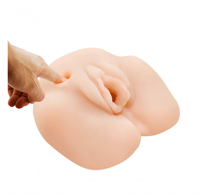 Мастурбатор реалистичный Baile Ultra Realistic Vagina, в виде вагины, с вибрацией,бежевый,15 х 14 см