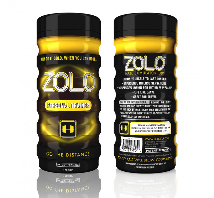 Мастурбатор в колбе Zolo Personal Trainer Cup