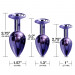 Набор анальных пробок Global Novelties NIXIE METAL BUTT PLUG TRAINER SET, PURPLE METALLIC