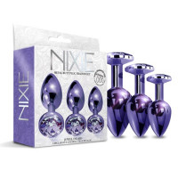 Набор анальных пробок Global Novelties NIXIE METAL BUTT PLUG TRAINER SET, PURPLE METALLIC