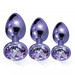 Набор анальных пробок Global Novelties NIXIE METAL BUTT PLUG TRAINER SET, PURPLE METALLIC