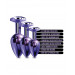 Набор анальных пробок Global Novelties NIXIE METAL BUTT PLUG TRAINER SET, PURPLE METALLIC