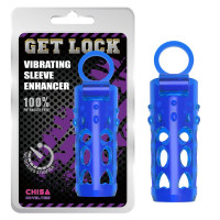 Насадка на пенис рельефная Chisa Get Lock с кольцом на мошонку и местом для вибропули, синяя Насадка на пенис рельефная Chisa Get Lock с кольцом на мошонку и местом для вибропули, синяя
