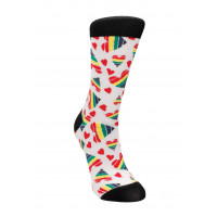 Носки в сердечках Shots Sexy Socks Happy Hearts разноцветные, размер 36-41