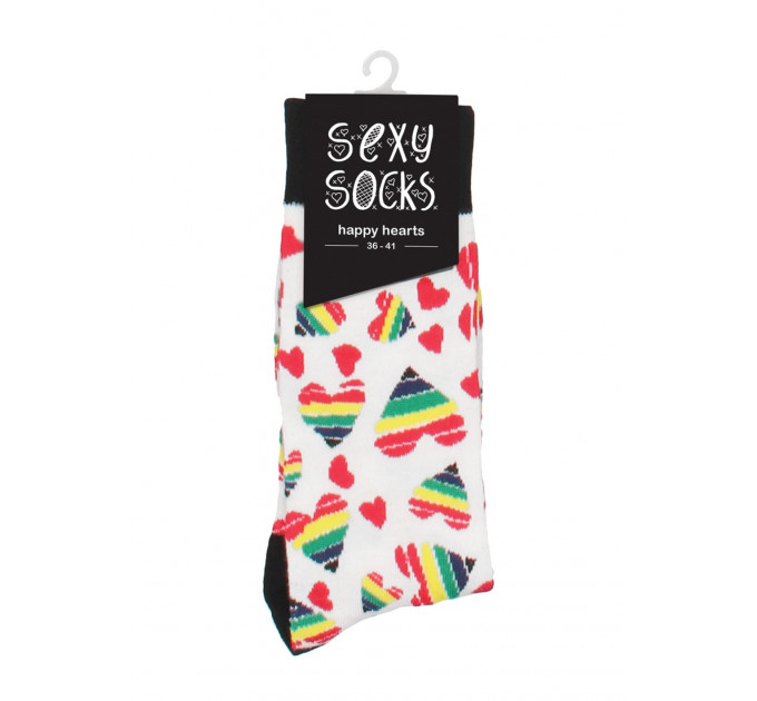 Носки в сердечках Shots Sexy Socks Happy Hearts разноцветные, размер 36-41