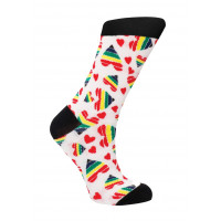 Носки в сердечках Shots Sexy Socks Happy Hearts разноцветные, размер 36-41