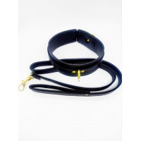Нашийник з повідцем DS Fetish Collar, чорний
