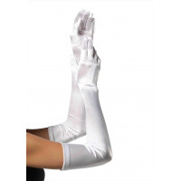 Рукавички Extra Long Opera Length Satin Gloves від Leg Avenue, білі
