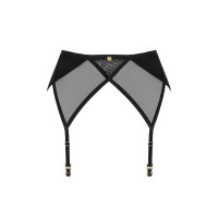 Пояс для панчох Obsessive Nesari garter belt, чорний, XS/S