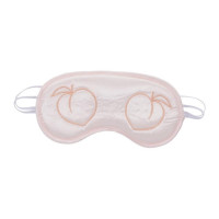 Повязка на глаза кремовая Sex & Mischief с вышивкой в виде персиков