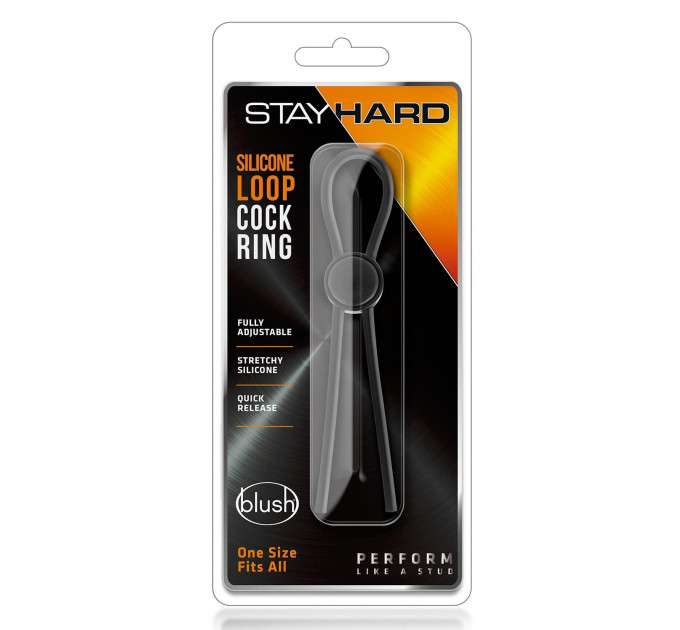 Регульоване ерекційне кільце STAY HARD SILICONE LOOP BLACK
