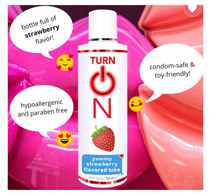 Їстівний лобрикант Wet Turn On Yummy Strawberry Flavored Lube 118 мл