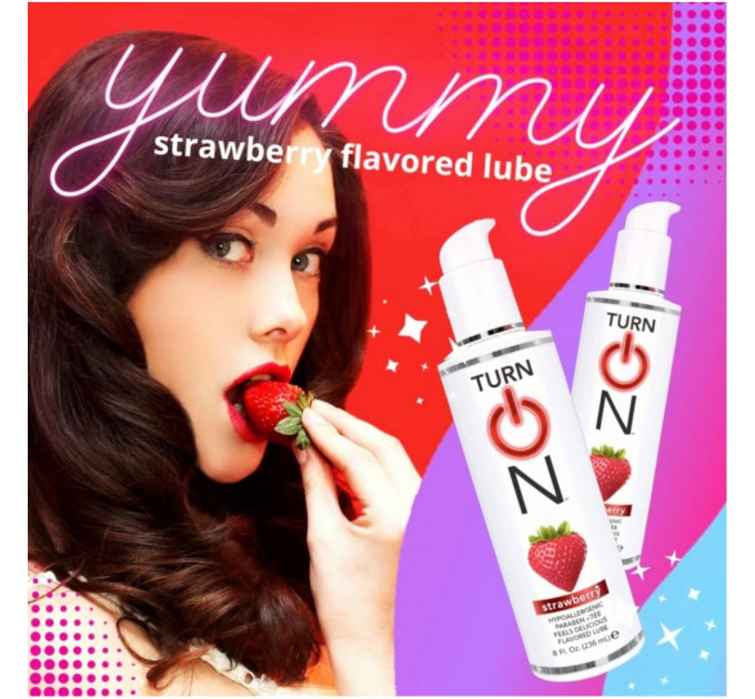 Їстівний лобрикант Wet Turn On Yummy Strawberry Flavored Lube 118 мл