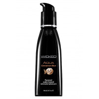 Съедобный лубрикант со вкусом булочки с корицей Wicked Aqua Cinnamon Bun на водной основе, 60 мл