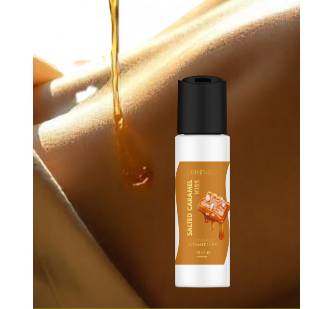 Їстівний лубрикант Driminals Kiss Salted Caramel зі смаком солоної карамелі, 30 мл