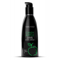 Съедобный лубрикант со вкусом яблока Wicked Aqua Candy Apple на водной основе, 60 мл