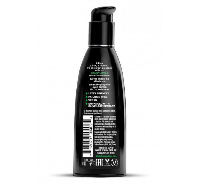 Їстівний лубрикант зі смаком яблука WICKED AQUA 60ML