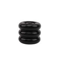 Широкое эрекционное кольцо из трех ярусов Chisa GK Power Triad Cock Ring, черное