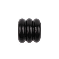 Широкое эрекционное кольцо из трех ярусов Chisa GK Power Triad Cock Ring, черное